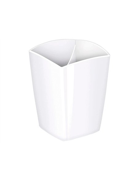 Pot à crayons magnétique cep gloss tonic 2 compartiments polystyrène antichoc bonne stabilité rectangulaire blanc.