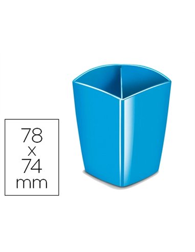 Pot à crayons magnétique cep gloss tonic 2 compartiments polystyrène antichoc bonne stabilité rectangulaire bleu océan.