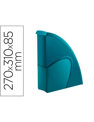 Porte-revues cep riviera polystyrene capacite 700f 270x310x85 mm coloris esmeraude.