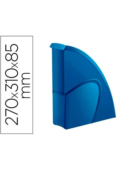Porte-revues cep riviera polystyrene capacite 700f 270x310x85 mm coloris bleu porcelaine.