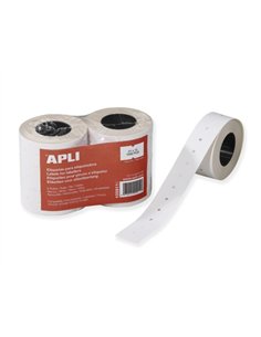 Étiquette apli agipa pour pince enlevable format 21x12mm coloris blanc rouleau 1000 unités lot de 6.