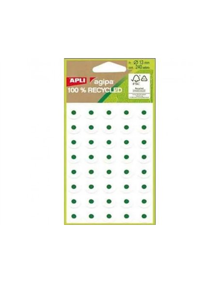 Oeillets adhesifs papier blanc recycle 240 unites.