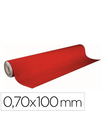 Bobine papier kraft apli agipa 0,70x100m verso brun coloris rouge.