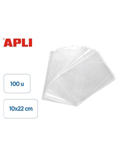 Sachet confiserie fond carton apli agipa polypropylene transparent 10 x 22 cm lot 100 unites.