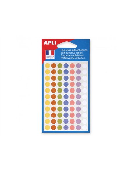 Pastilles apli 8 mm coloris pastels assortis pochette de 385 unites.