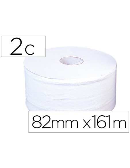 Papier hygienique jumbo 2c cellulose blanc mandril 70mm pour distributeur 75183.