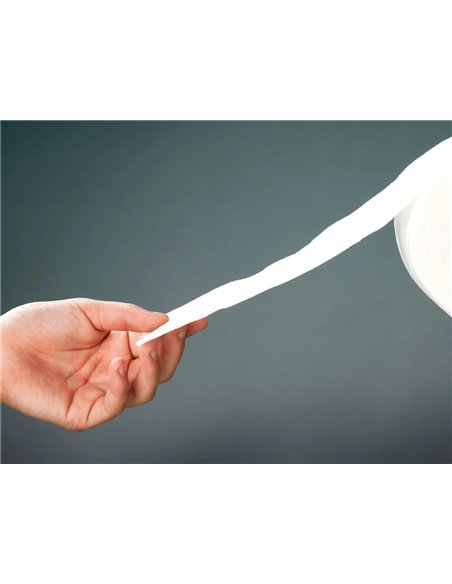 Essuie-mains q-connect 190mmx135m coloris blanc rouleau.