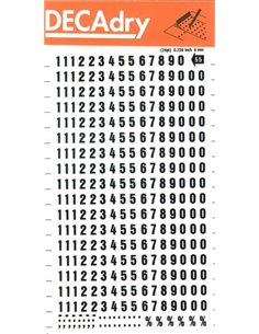 Numéros transférables Apli - Taille 6 mm - 316 caractères - Application facile et durable - Noir