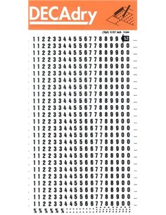 Numéros transférables Apli - 4 mm - Application facile - Noir intense - 528 caractères - Noir