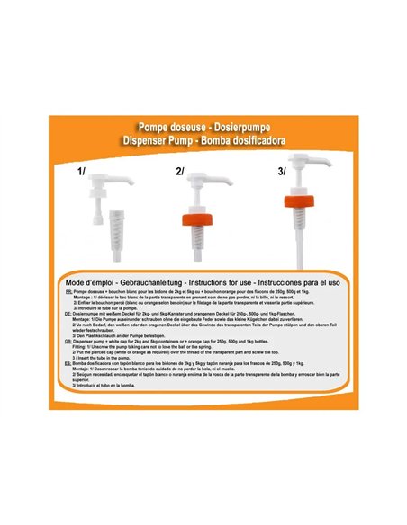 Pompe doseuse o color pour gros flacons de colle 2 a 5l.