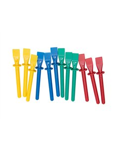 Spatule a colle o'color plastique longueur 11,5cm coloris assortis lot 12 unites.