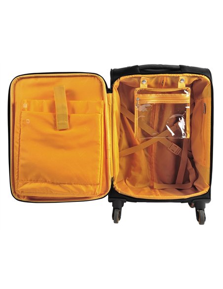 Valise cabine exacompta exactive 4 roues 37x55x23cm coloris noir.