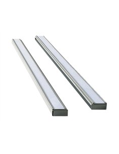 Support nobo bandes fixes aluminium anodisé indice 15 longueur 48,1cm paire supports hauts-bas.