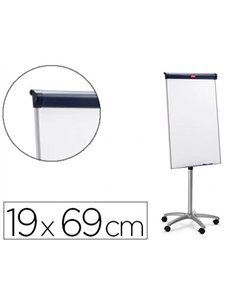 Chevalet conférence nobo barracuda mobile surface magnétique acier tableau effaçable 70x100cm 5 roulettes. 2