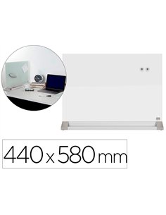 Separateur bureau nobo en verre magnetique 440x580mm. 2