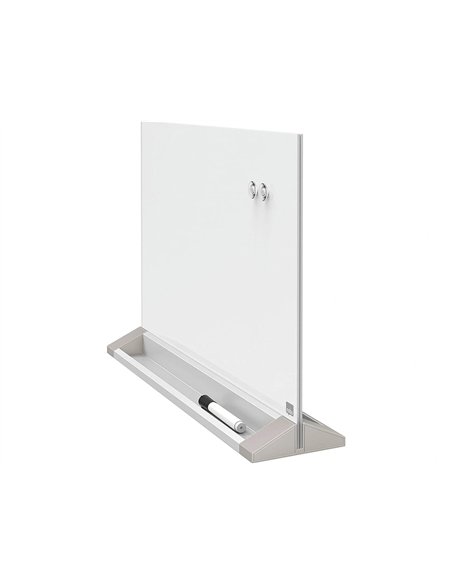 Separateur bureau nobo en verre magnetique 440x580mm.
