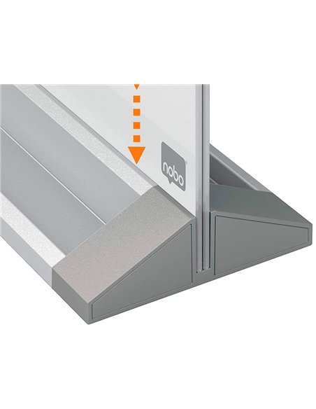 Separateur bureau nobo en verre magnetique 440x580mm.