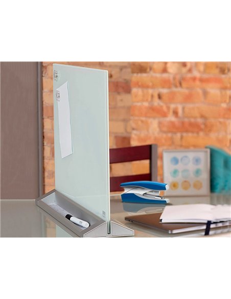 Separateur bureau nobo en verre magnetique 440x580mm.