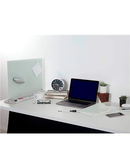 Separateur bureau nobo en verre magnetique 440x580mm.