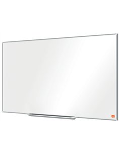 Tableau blanc nobo widescreen 40" emaille cadre mince systeme invisamount fixation masquee 89x50cm.