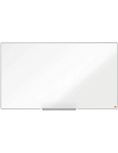Tableau blanc nobo widescreen 55" emaille cadre mince systeme invisamount fixation masquee 122x69cm. 2