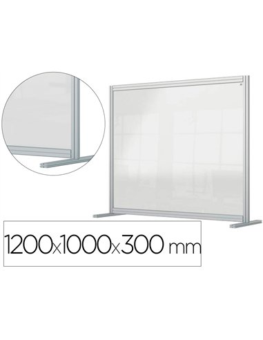 Separateur nobo premium en plexiglas transparent 1200x1000x300mm.