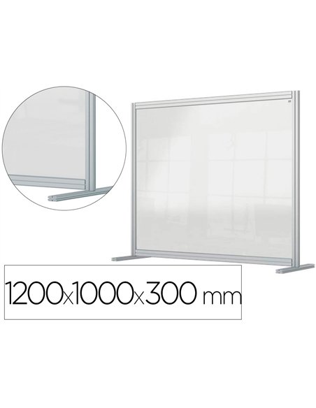Separateur nobo premium en plexiglas transparent 1200x1000x300mm.