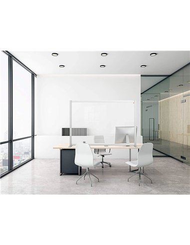 Separateur nobo premium en plexiglas transparent 1200x1000x300mm.