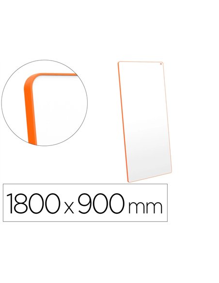 Tableau portable esselte magnetique double face move & meet blanc tour orange 1800x900mm.
