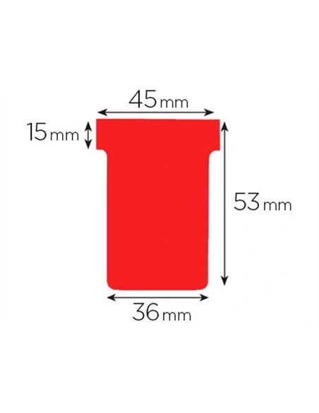 Fiche t planning nobo indice 1.5 coloris rouge étui 100 unités.