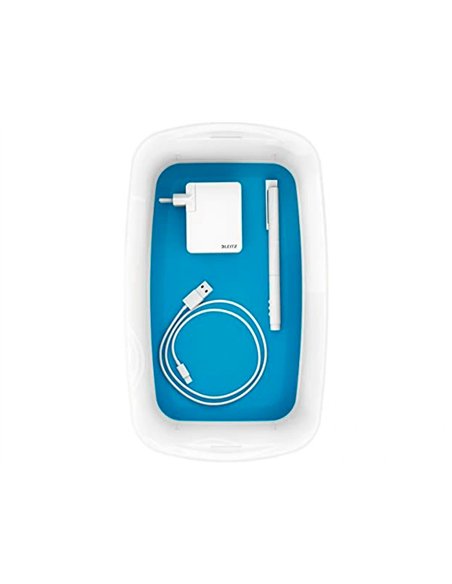 Bac rangement leitz mybox format a5 5l 318x128x3191mm blanc bleu.