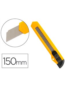 Cutter xd-23 q-connect lame retractable interchangeable acier 18mm precoupee frein securite col. Aleatoire jaune/orange.