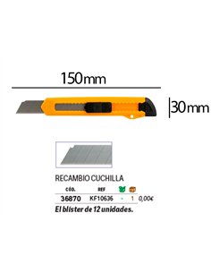 Cutter xd-11 q-connect lame retractable interchangeable acier 18mm precoupee frein securite col. Aleatoire jaune/orange. 2