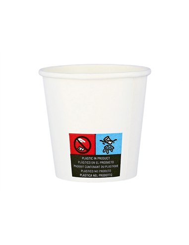 Gobelet en carton coldis de contenance 10cl paquet de 50 blanc 42158.
