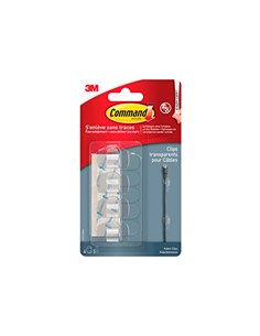 Crochet command accroche tableau 4 crochet et 5 languettes transparent. 2