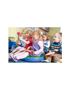 Coussin histoire vinyl diametre 45cm achoka. 2