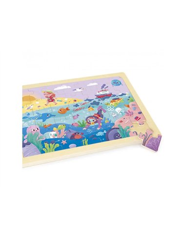 Puzzles en bois avec cadre akros eco puzzles sauvons la planete 2 puzzles 24 pieces et 2 puzzles 35 pieces 4.