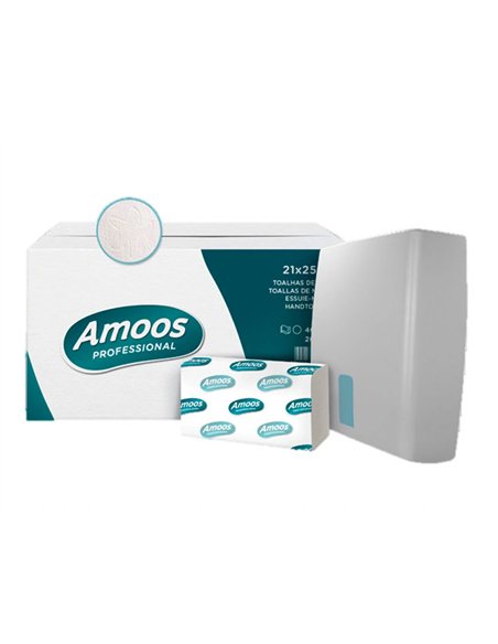 Essuie-main amoos v-fold 2 plis 210x252 - 20 paquets de 160 feuilles.