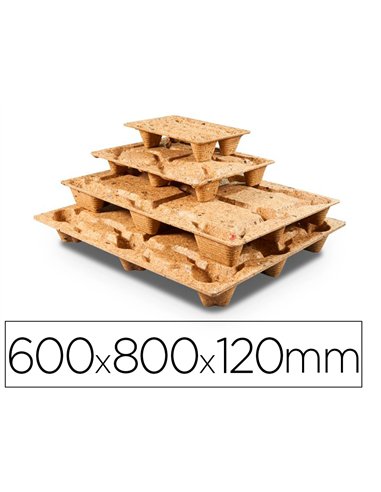 Palette moulée antalis agrément sanitaire conforme norme pefc protection humidité 60x80x12cm charge 500kg.