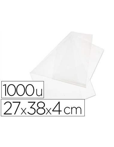 Sachet plastique fond de caisse antalis polyéthylène haute densité apte contact alimentaire 27x38x4cm paquet 1000 unités.