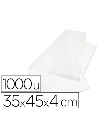 Sachet plastique fond de caisse antalis polyéthylène haute densité apte contact alimentaire 35x45x4cm paquet 1000 unités.