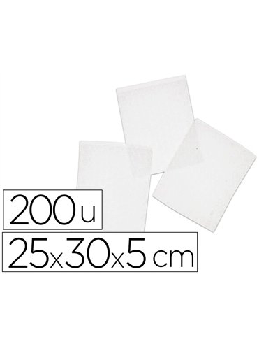 Sachet bulles d'air antalis polyéthylène rabat adhésif anti-choc 25x30x5cm 200 unités.