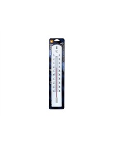 Thermomètre jpc polystyrène usage intérieur extérieur tube alcool protégé 40x8cm coloris blanc.