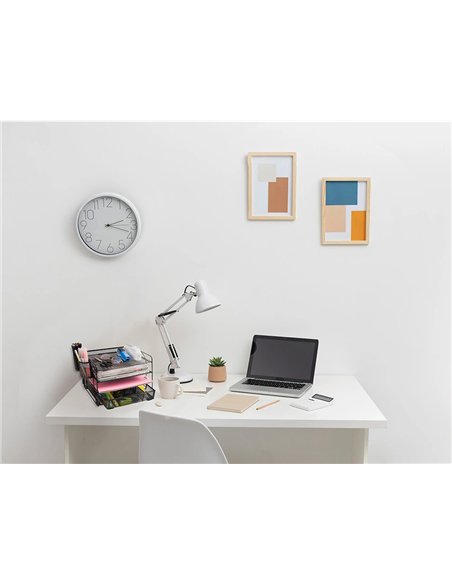 Organiseur bureau q-connect maille métallique 6 compartiments 235x183x65mm coloris noir.