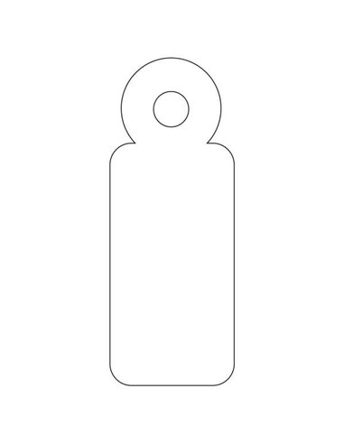 Étiquettes suspendues blanches Apli 11 x 29 mm, 1 000 unités