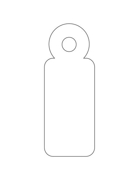 Étiquettes suspendues blanches Apli 11 x 29 mm, 1 000 unités