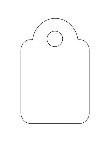 Étiquettes suspendues blanches Apli 13 x 20 mm, 1 000 unités