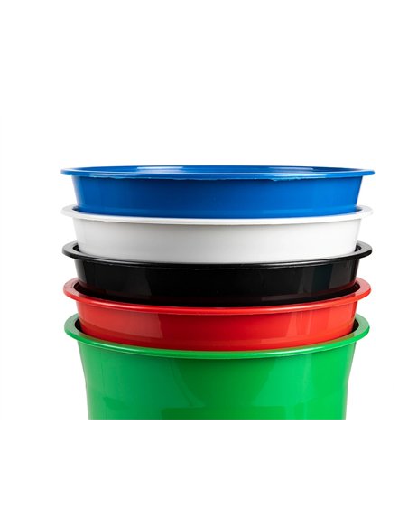 Corbeille papier q-connect plastique resistant 13l 275x285mm coloris noir opaque.