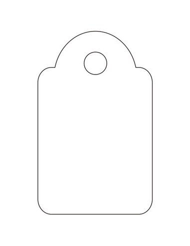 Étiquettes suspendues blanches Apli 15 x 24 mm, 1 000 unités