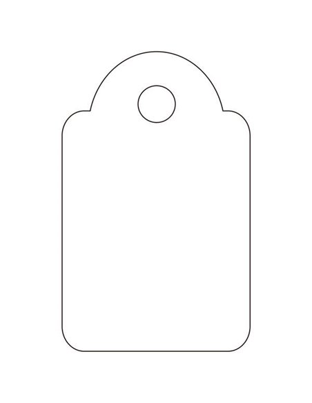 Étiquettes suspendues blanches Apli 15 x 24 mm, 1 000 unités